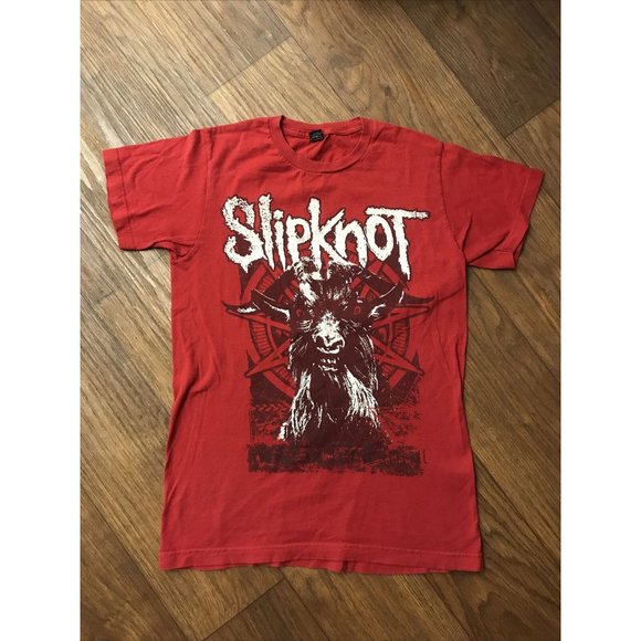 Tultex Other - Slipknot Goat Iowa Graphic Red T-Shirt Size Small